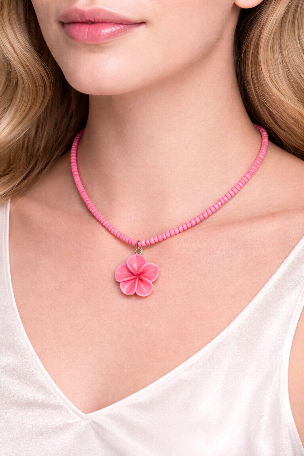 Blumen Halskette – minimalistischer Sommer Schmuck