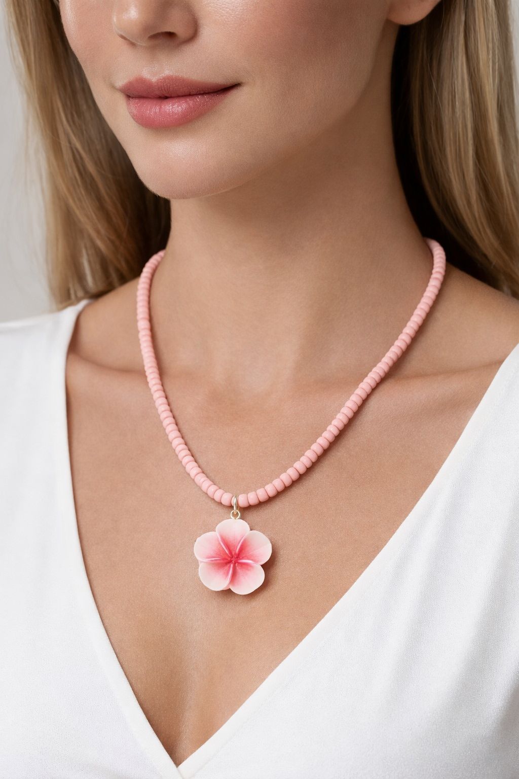 Blumen Halskette – minimalistischer Sommer Schmuck